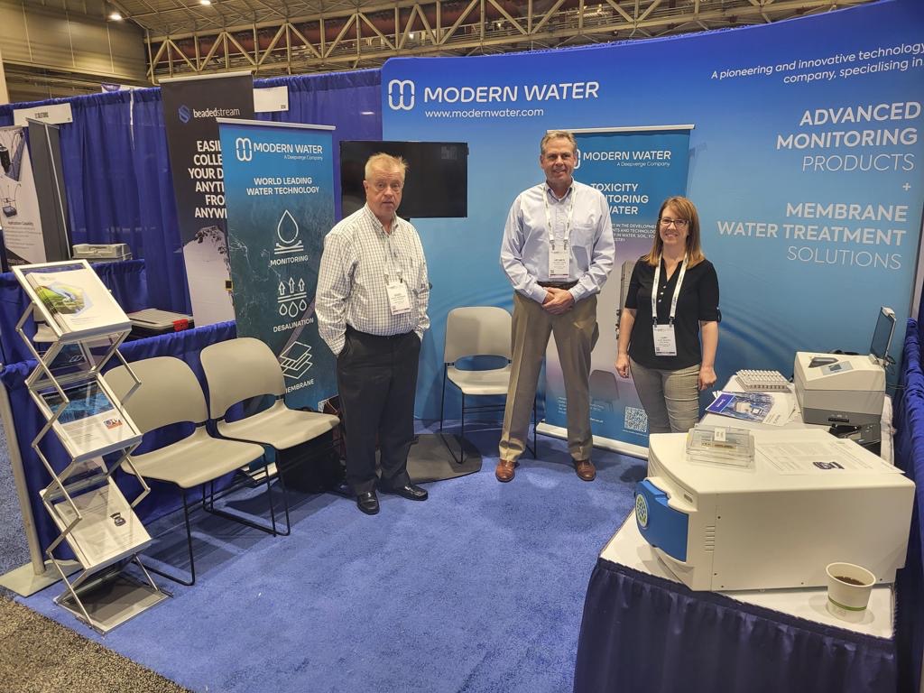 Microsaic's tweet photo. Day 1 of @WEFTEC exhibition in New Orleans today, make sure you stop by booth 3253! You will find the Microsaic #equipment alongside @Modern_Water and our partners iChrom. Learn about our products and services, #pointofneed #PFAS #monitoring system. See you all there! #MSYS https://t.co/FrXEg53uO5