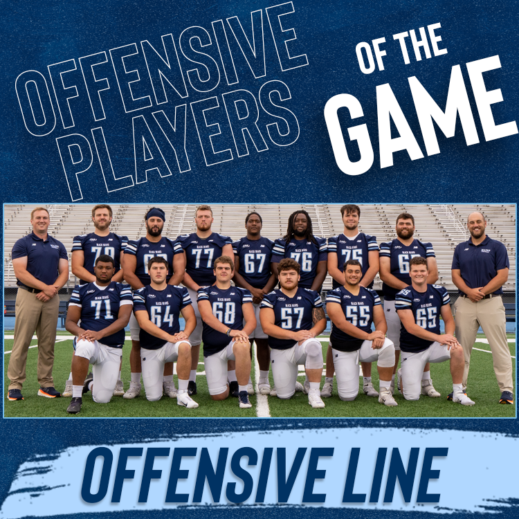 After paving the way for a 236 yard rush attack, our offensive line earns victory team honors for Offensive Players of the Game! #BlackBearNation | ⬆️