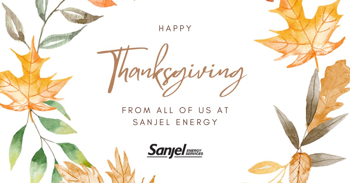 Happy Thanksgiving on behalf of the Sanjel Energy team! We are thankful for our people, clients, and the great communities we operate in. May everyone have the opportunity to gather with their loved ones today and give thanks.

#thanksgiving #sanjelsuccess #canadianenergy