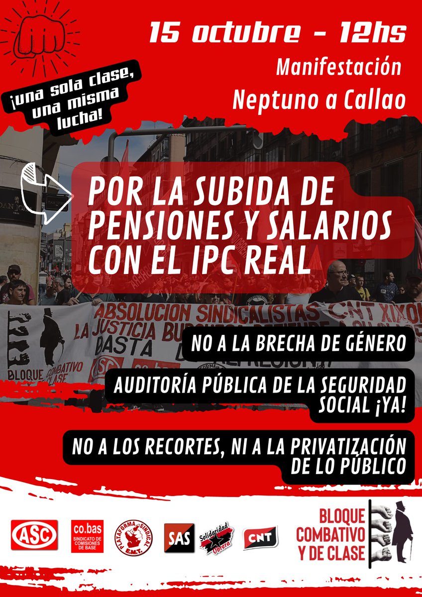 AstSindicato's tweet photo. 📢📢MANIFESTACION 15 DE OCTUBRE📢📢OS ESPRAMOS https://t.co/QxMVtJLULv