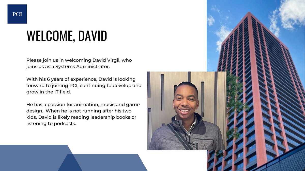 PCIBUF's tweet photo. Welcome to the Team David Virgil. https://t.co/lPbeesd2mX
