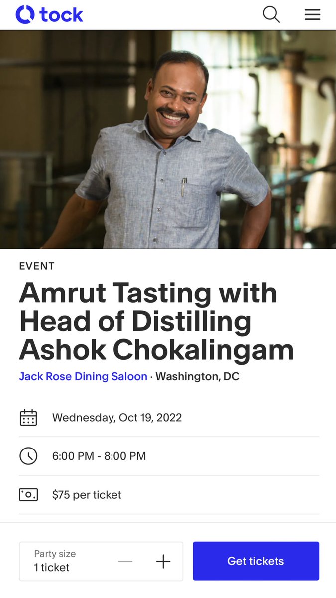 This week’s <a href="/ardbeg/">Ardbeg</a>/<a href="/glenmorangie/">glenmorangie</a> tasting is almost sold out (just 10 tix left), but we’ve still got tickets to next Wednesday’s <a href="/amrutmalt/">Amrut Distilleries, India</a> tasting! 🥃

Just $75 to taste 7 limited releases plus a *bonus* surprise pour, welcome cocktails &amp; hors d'oeuvres. exploretock.com/jackrosedining…