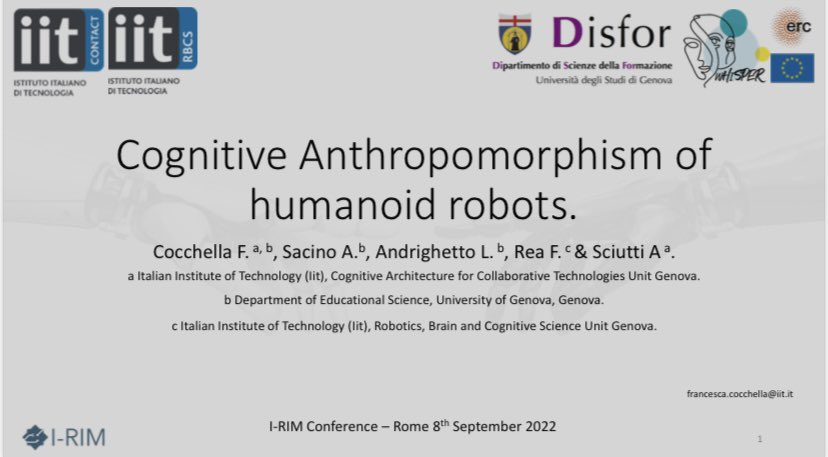 FCocchella's tweet photo. Saturday @alefreedot invited Giulia Scorza Azzarà and I to partecipate at Cognitive Robotics Workshop organized by Professors Sgorbissa and Chella at 4th I-RIM Conference!
#IRIM @RBCS_IIT @CONTACT_unit https://t.co/owt9WkqBPb