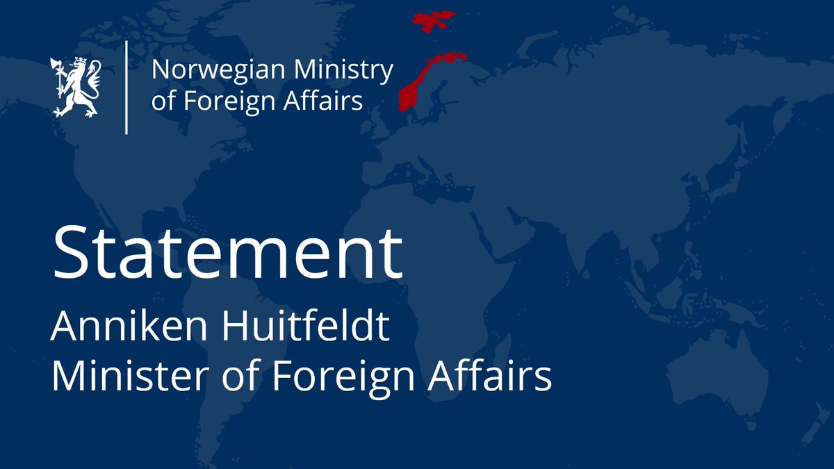 I strongly condemn Russia’s massive missile strikes against Ukrainian civilians and civilian infrastructure

Attacks against civilians are illegal and may constitute war crimes

Those responsible must be held to account. Norway will continue to support Ukraine - FM <a href="/AHuitfeldt/">Anniken Huitfeldt</a>