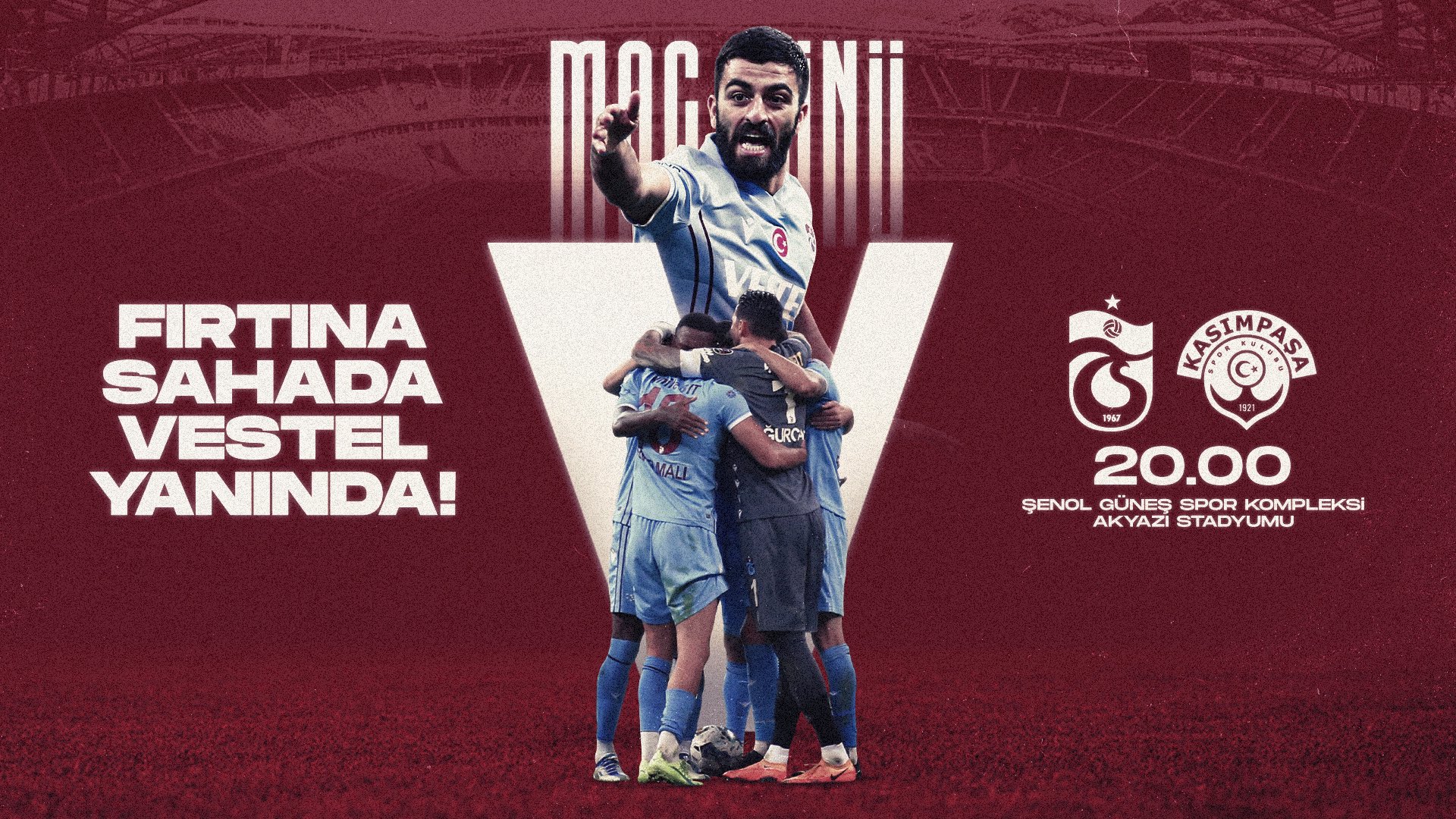 trabzonspor kasımpaşa maç öncesi sosyal medya afişi
