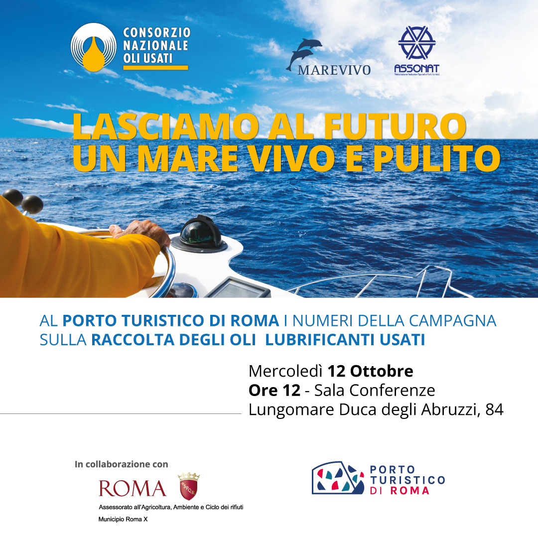 Conou_consorzio's tweet photo. 🏖️ Si chiude la prima fase della campagna "Lasciamo al futuro un mare vivo e pulito" insieme a @MarevivoOnlus e #Assonat.

📍Il 12 ottobre alle 12:00 con @Roma presso il @RomeHarbour verranno svelati i numeri della campagna sulla raccolta degli oli lubrificanti usati. https://t.co/QxhI34dPRZ