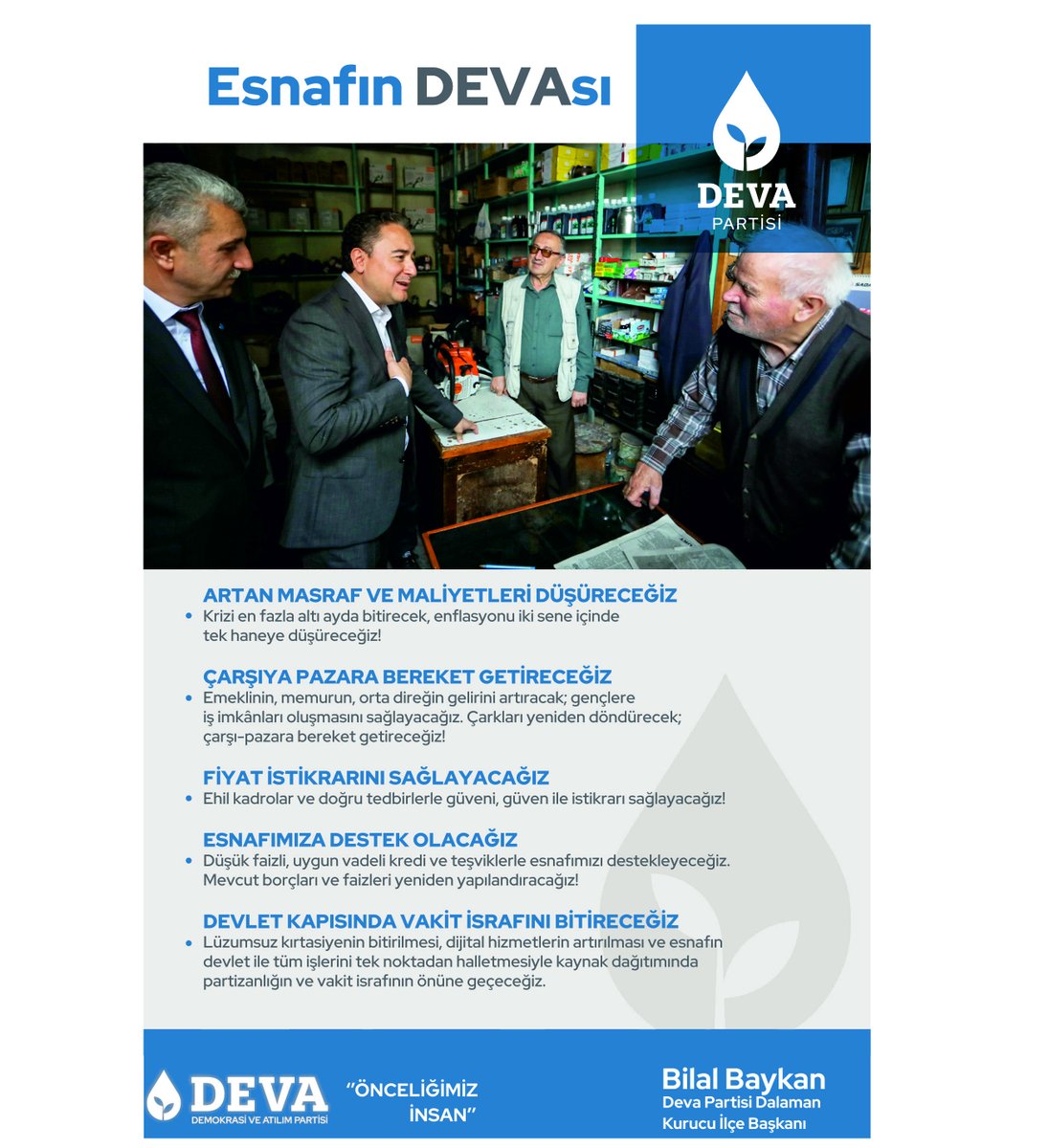 bilalbaykan48's tweet photo. #Devaesnafta
 #Devaparkta, #Devatarlada, #bereketinDevası, #SağlığınDevası,
#DevaYanında, #DevaKampüste, #Devadanvefa, #acildemokrasi, #Yargıyadeva, #AdaleteDeva,
#Ulaşımındevası, #Devaeğitimde, #Toplumundevası, #Yerelindevası  #Temizsiyaset https://t.co/fzXIKoMeMO