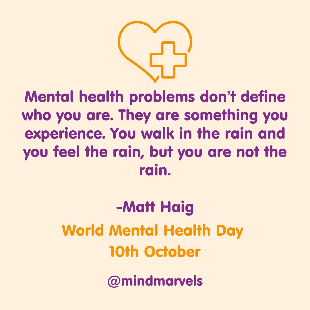 mindmarvels's tweet photo. We would like to share this great quote for World Mental Health Day. 

#WorldMentalHealthDay #mentalhealth #worldmentalhealthday2022 #mentalhealthawareness #mentalwellbeing #mentalillness #mentalhealthforall #mentalhealthmatters #letstalkaboutmentalhealth #stompstigma https://t.co/AnZU5XeUNo