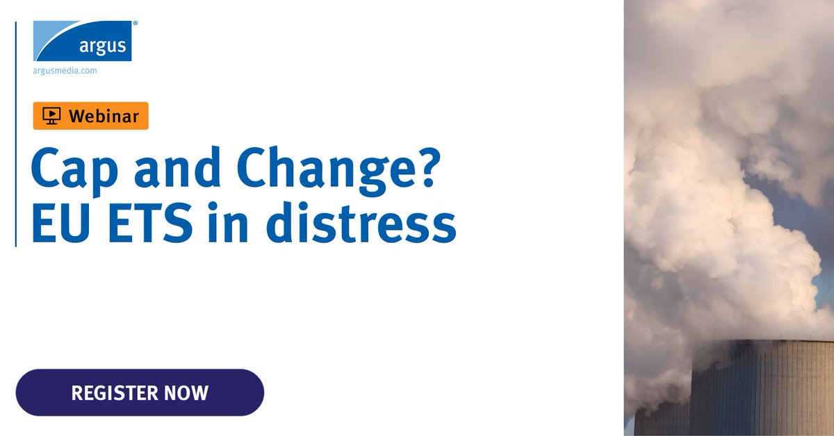ArgusMedia's tweet photo. ๐ข Webinar: Cap and Change? EU ETS in distress | Join #ArgusMediaย & enmacc to examine:
ย
- Proposals by the EU Commission, outlined in the Fit for 55 package
- EUโs impact on Russian fossil fuel dependence and more
Register now: https://t.co/IXHpkHJZW7
#ArgusPowerย #emissions https://t.co/1NBtxrDFc7