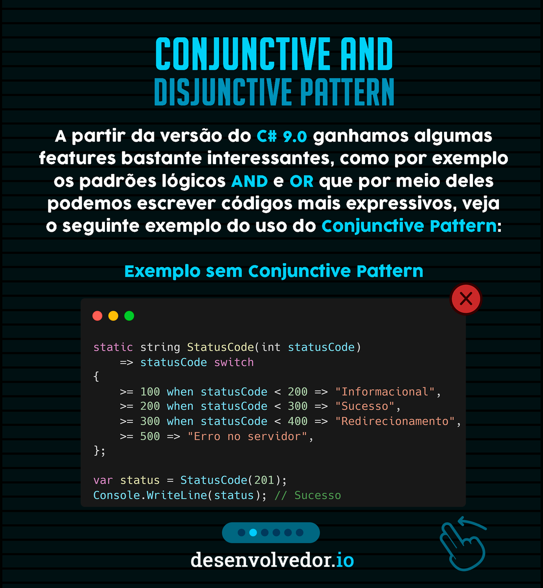 desenvolvedorio's tweet photo. Ei, se liga na nossa dica de hoje! π¦Ύπ
#desenvolvedorio #dicadodev #csharp #dotnet #software #programadores https://t.co/Dp8NZh9dEC