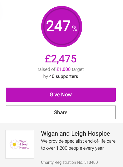 John Warburton (@warby_23) on Twitter photo Final amount raised for <a href="/WL_Hospice/">Wigan & Leigh Hospice</a> by my wife & myself from our London Marathon event. Final amount raised for <a href="/WL_Hospice/">Wigan & Leigh Hospice</a> by my wife & myself from our London Marathon event.