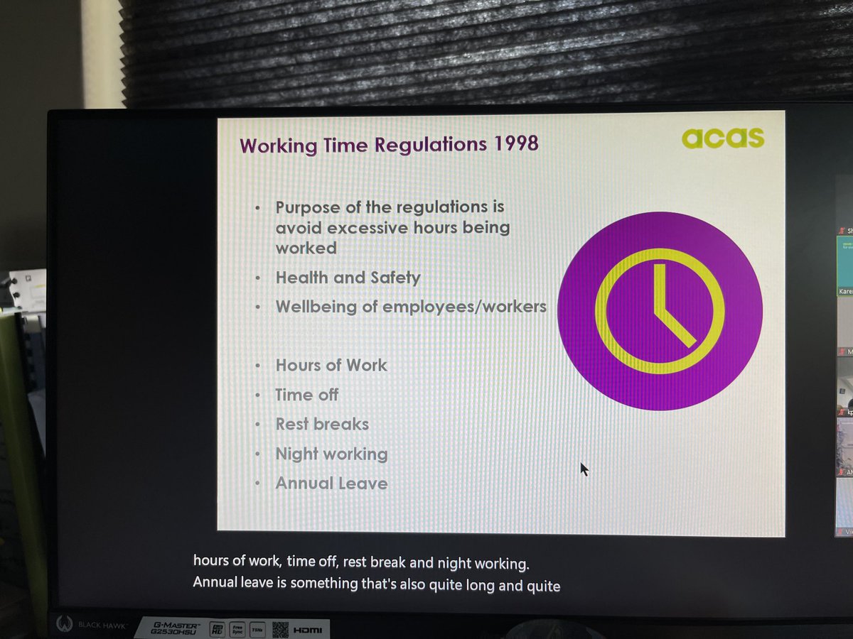 Excellent Acas training event on working time regulations: the purpose of them; who is covered; how to deal with multiple jobs; exceptions; contractual obligations ⁦<a href="/acasorguk/">Acas</a>⁩ ⭐️