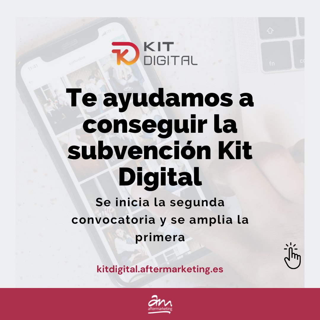 Aftermarketing_'s tweet photo. 👉 En Aftermarketing queremos ayudarte a conseguir la subvención del Kit Digital.

👉 Podemos encargamos del desarrollo del proyecto y la gestión de la subvención.

Para saber más visita nuestra web: https://t.co/Xk7xJKnDEI o llámanos📲 630 842 701

#kitdigital #marketingdigital https://t.co/lqPdRtQxwz