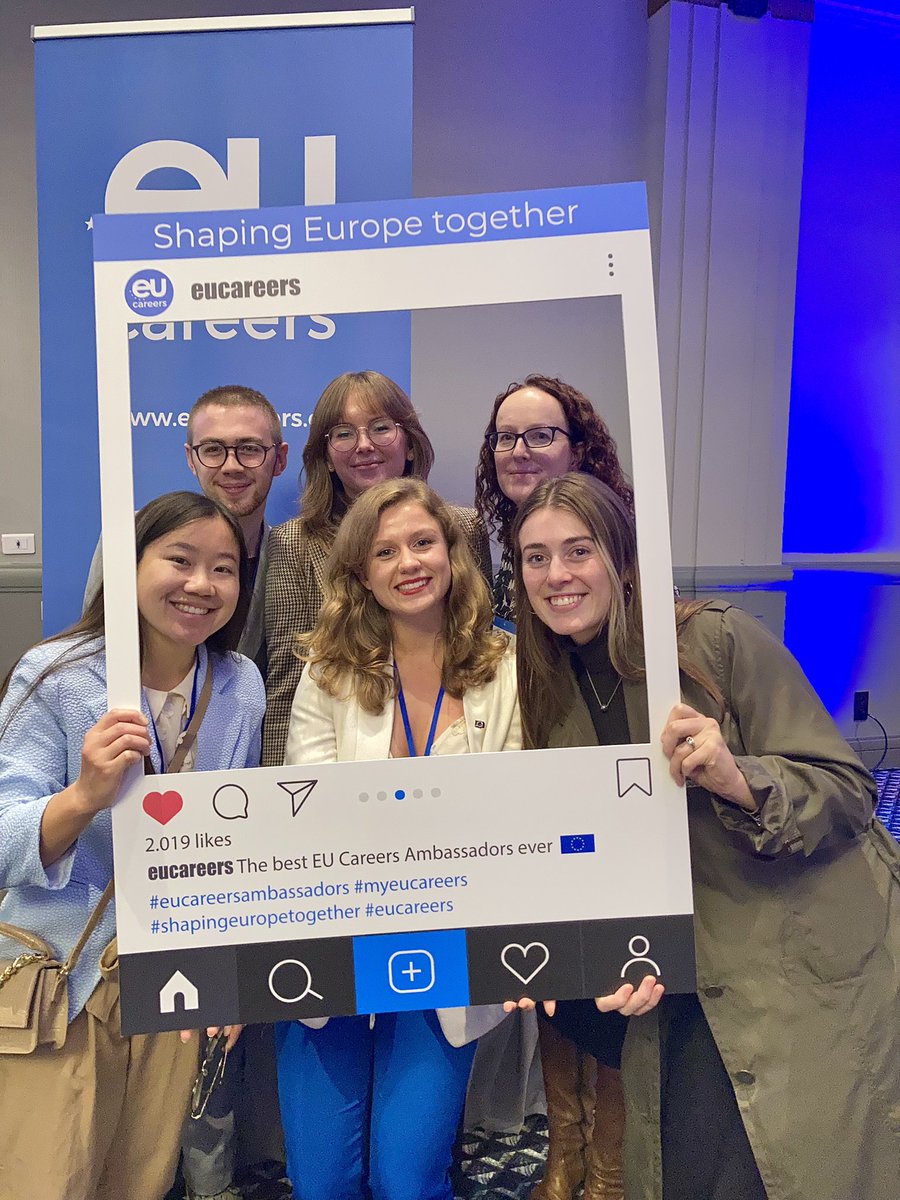 Looking forward to working with fellow EU Careers Ambassadors from Irish universities @UL @ucddublin @MaynoothUni @DCU after a great weekend of events in Brussels organised by @EU_Careers 🇪🇺🇮🇪 #shapingeuropetogether #eucareers #eucareersambassadors @eujobsireland