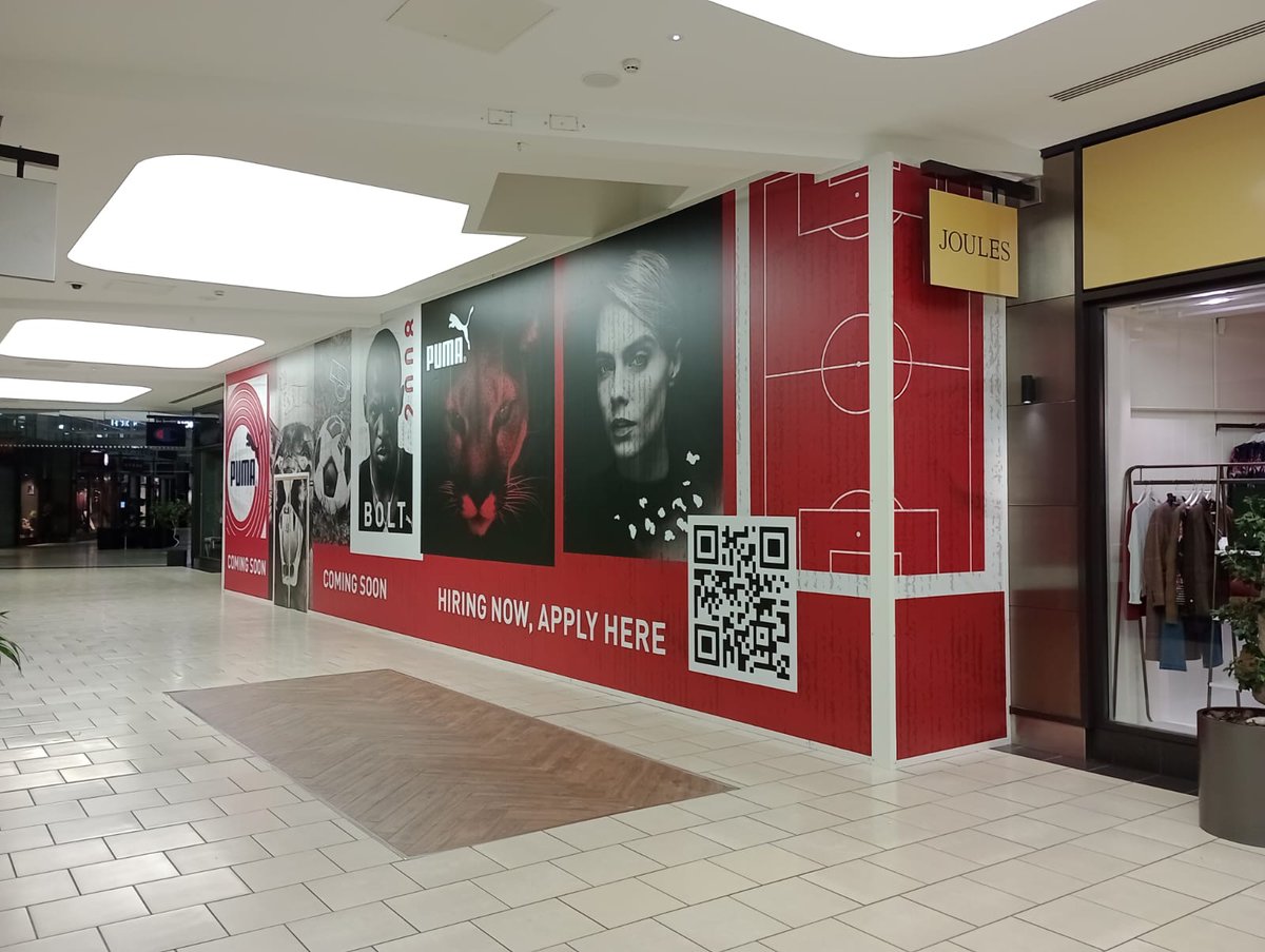 KwikKlikSystems's tweet photo. Did you know, we have our own in-house graphics team? We aim to install graphics within 24 hours of the hoarding being installed so all branding opportunities are maximised. https://t.co/n9mWiltWVv
Photo: Graphics hoarding for Puma at York Outlet.
#hoardinggraphics https://t.co/v4yDA6yo2x