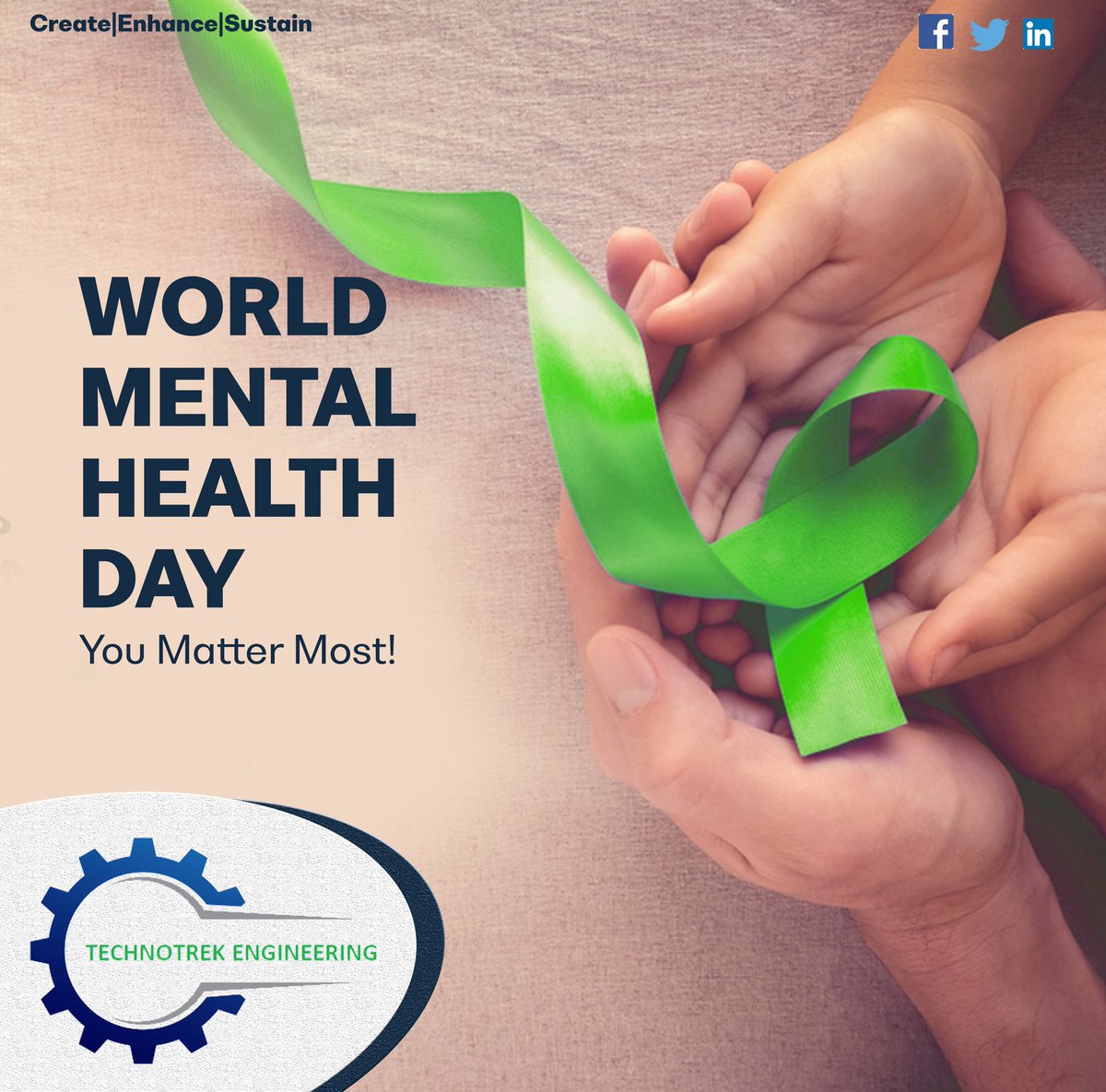 Technotrek2's tweet photo. We envision a world in which mental health is valued, promoted and protected; Your mental wellness matters most! 

Happy World Mental Health Day, take time to be kind to yourself 💚❤

#MentalHealthDay https://t.co/XJopiaOwqn