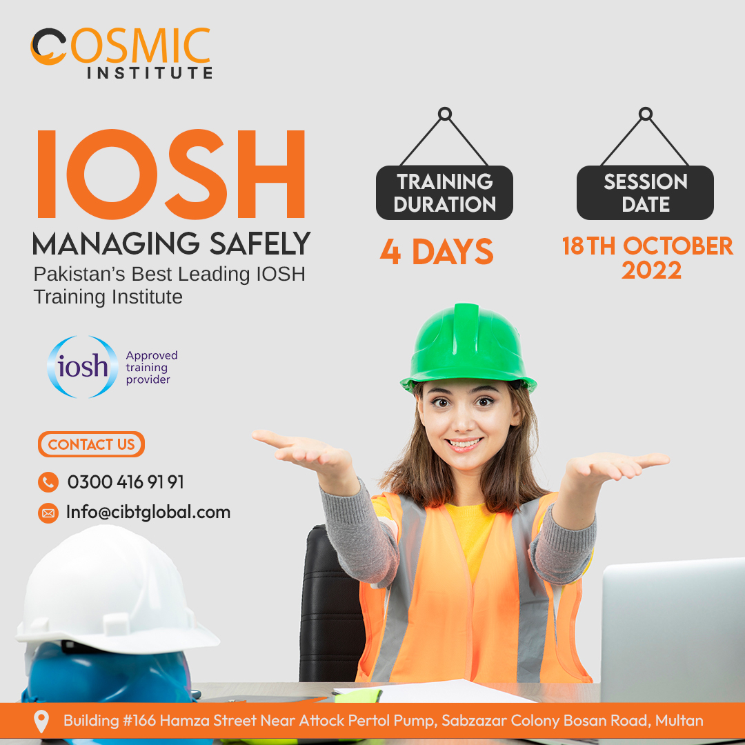InstituteCosmic's tweet photo. IOSH Managing Safely is an efficient course that is suitable to update managers and supervisors on the skills they need to handle health and safety issues 
Talk to our course counselors &amp; register for the course today!
 𝟎𝟑𝟎𝟎 𝟒𝟏𝟔𝟗𝟏𝟗𝟏

#iosh #ioshms #IOSHManagingSafely https://t.co/7yl6RNeIzN