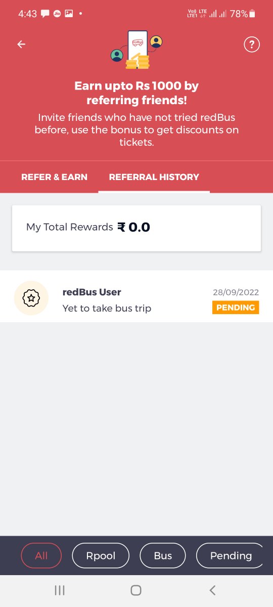 RAVIPUROHIT49's tweet photo. @redBus_in when I will get this pending referral reward. I have called customer support also but they couldn't solve this. Journey is over on 28 Sept 2022 and today it's been 15 days and status is like this https://t.co/HHYgQ5C2q5