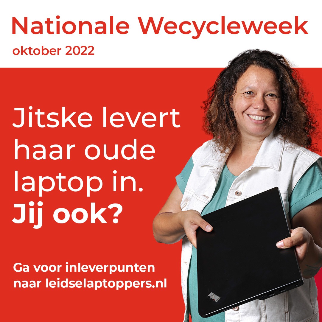 0jitske0's tweet photo. Tijdens de nationale Wecycleweek wil @BureauTij in Leiden eo zo veel mogelijk laptops ophalen. Op https://t.co/QWYu5bvi12 lees je ook hoe ze zorgen dat de gegevens van de laptops op een veilige manier gewist en hergebruikt worden. De mijne is ingeleverd, doe je ook mee? https://t.co/pUvbXB9Zas