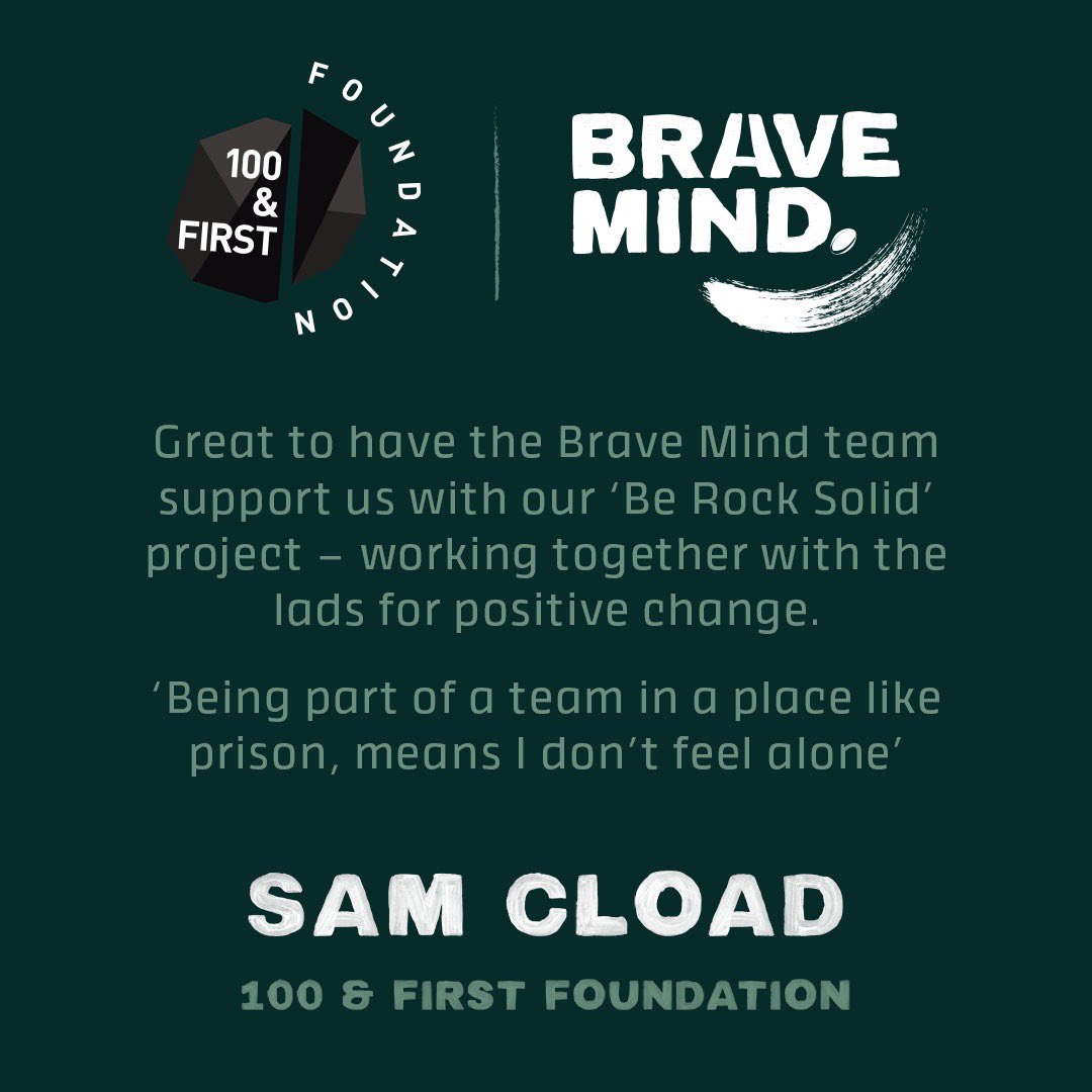 Delighted to announce this partnership today. Working with the team at 100 & First Foundation and 100 & First on their 'Be Rock Solid' programme. #rugbyforgood #mentalhealthmatters #charity #moretocome #action #facetoface #connected #positivefuture