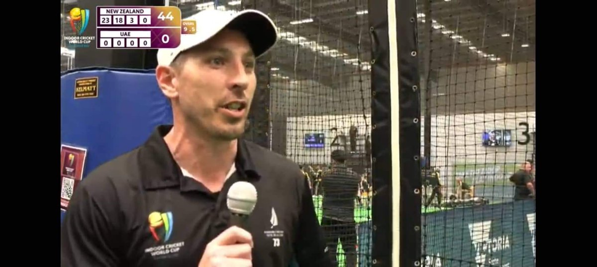 Day 3 in the books! <a href="/indoorcricNZ/">Indoor Cricket New Zealand</a> Mens team go 5-0 after a scrappy win over a tough UAE side. Tune into <a href="/kayosports/">Kayo Sports</a> in AU, or check out Cricket Australia YouTube channel for games &amp; replays - including a brief interview with this idiot who thinks he knows what he’s talking about