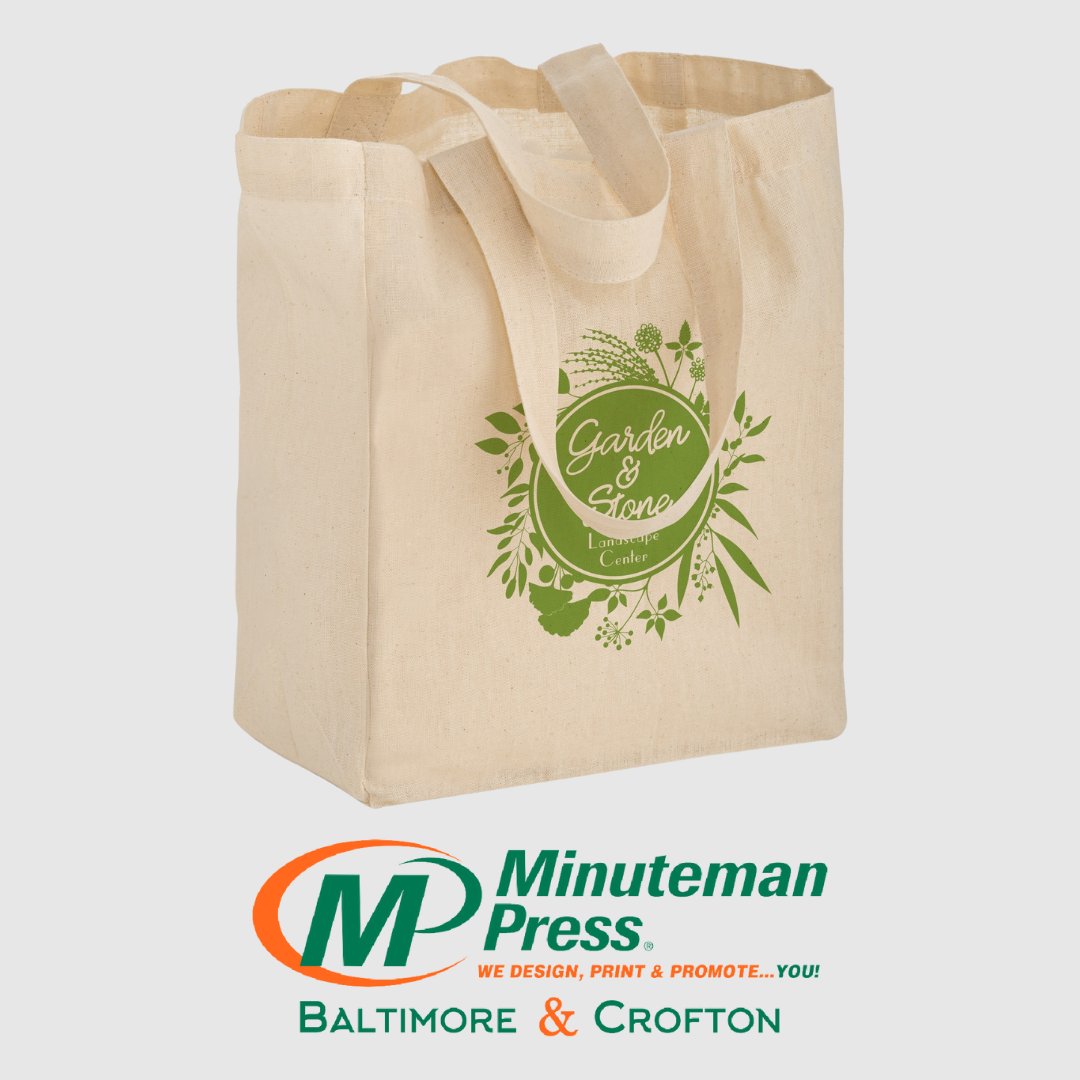 With our promotional products, maximizing your brand exposure is the main goal. Printing your logo on a canvas tote allows others to advertise your business for you!

#MinutemanPress #SupportMarylandBusiness #PromotionalProducts #PromoteYourBrand #BrandIdentity #BrandManagement