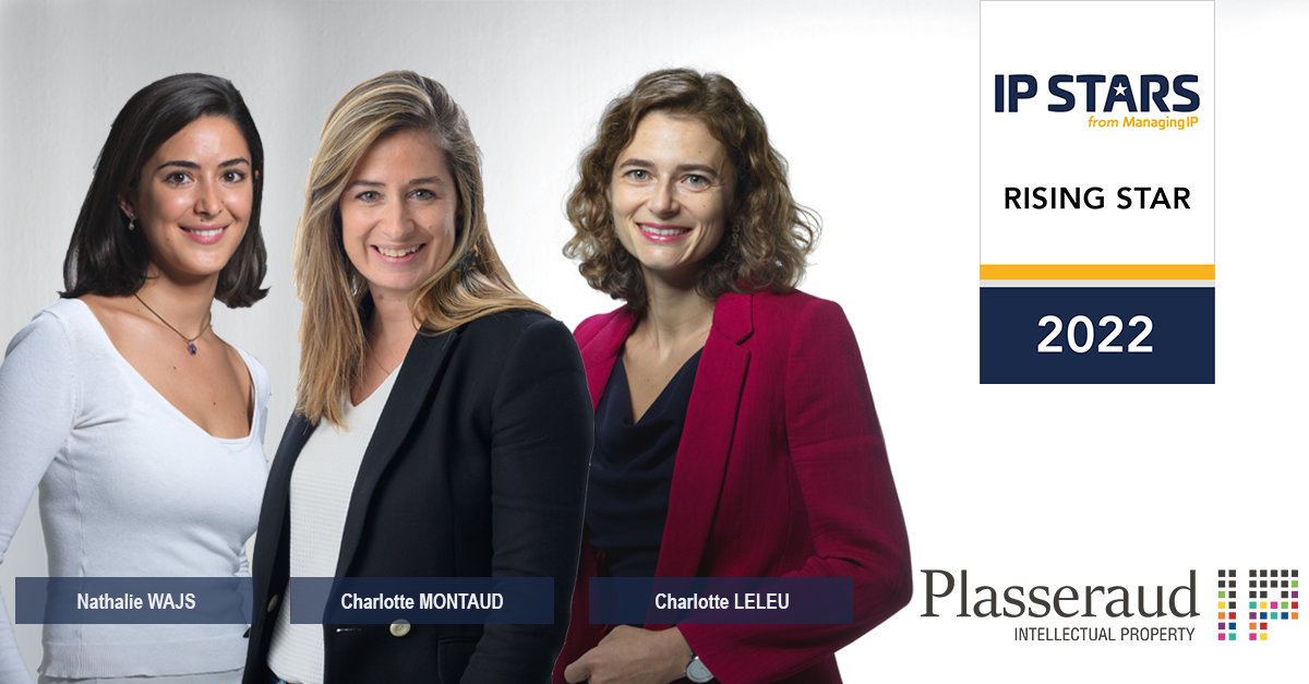 [🌟#RISINGSTARS2022] Félicitations à Charlotte Leleu, Associée, <a href="/ChMontaud/">Charlotte Montaud</a>, Associée, et Nathalie WAJS, Conseil en Brevets, nommées « Rising Stars 2022 » par <a href="/ManagingIP/">Managing IP</a> pour la deuxième année consécutive !
 💡 Plus d’informations : bit.ly/3VgVaPB