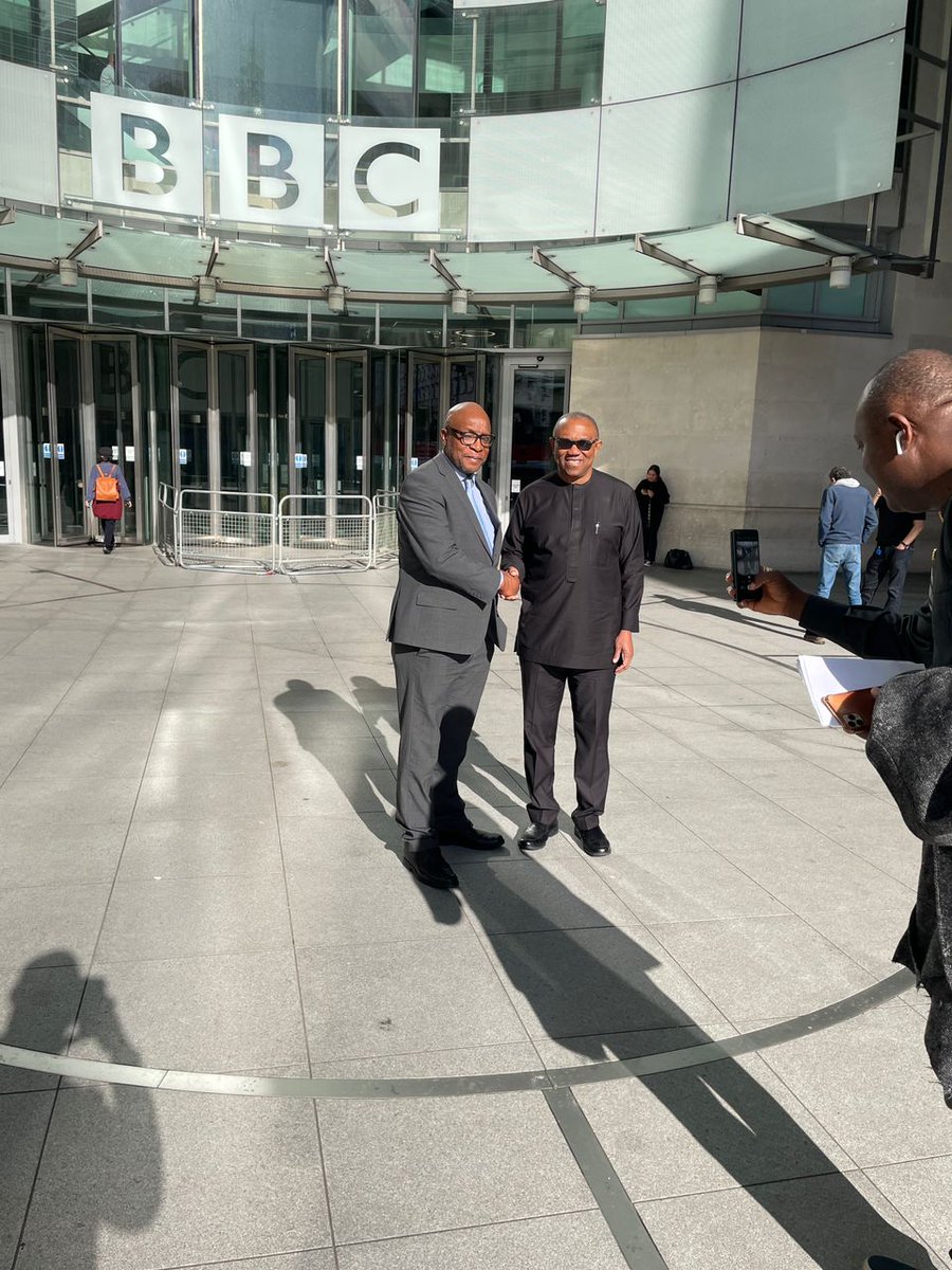 My guest on @BBCAfrica #FocusOnAfrica today, #Nigerian presidential candidate @PeterObi @NgLabour. The interview will run on Tuesday October 2022 @1730gmt on @bbcworldservice & @BBCWorld