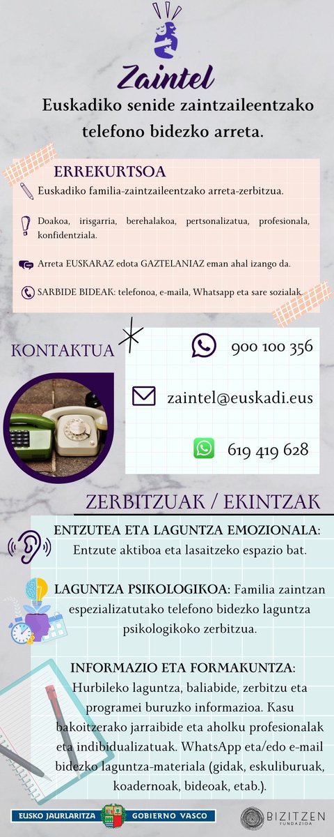 ZAINTEL zerbitzua MARTXAN dago!