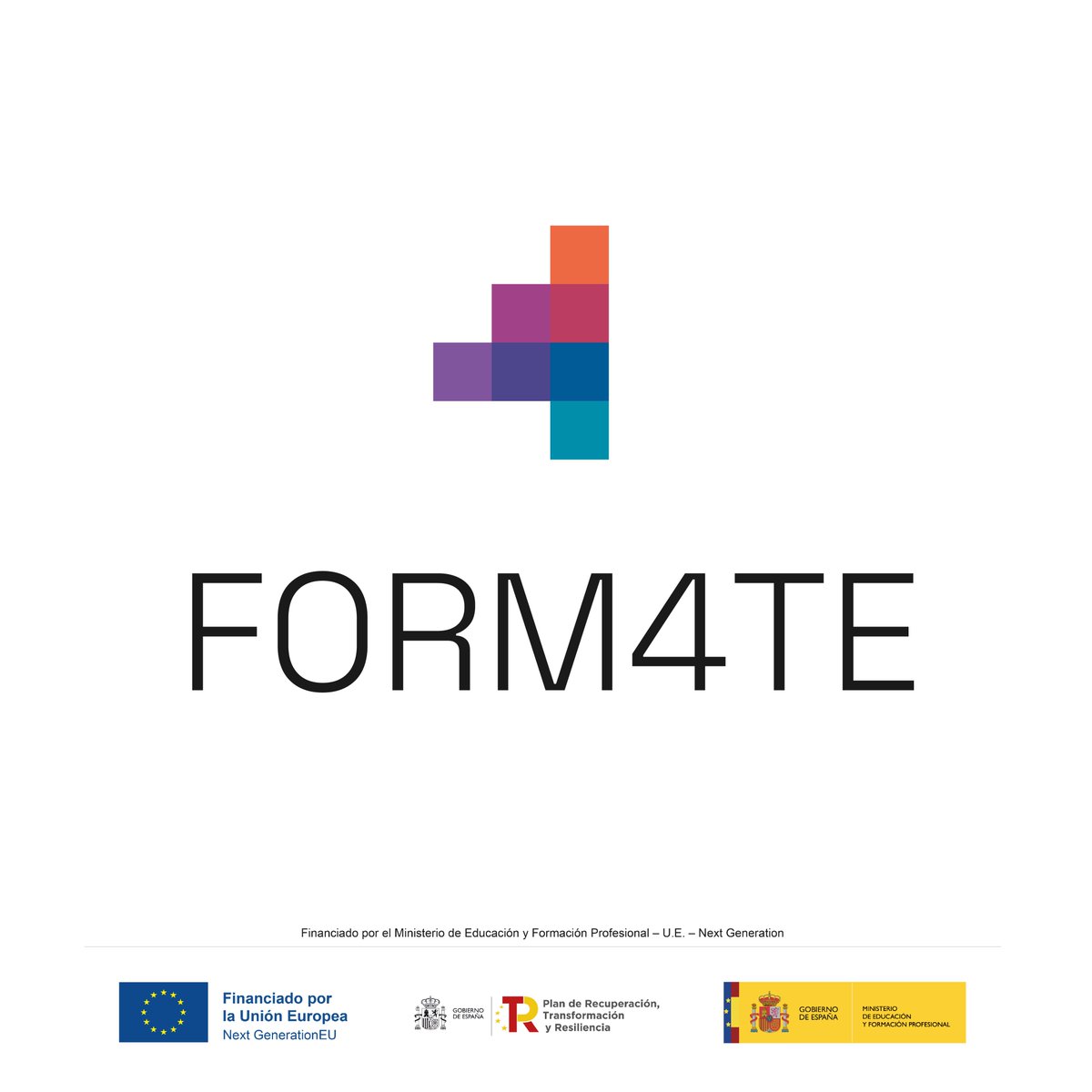 form4te's tweet photo. Form4te es un proyecto financiado por el
Ministerio de Educación y Formación Profesional –
U.E. – Next Generation 🤘

#FORM4TE #educacion #formacionprofesional #fp
#innovacion #retos #castillayleon #valencia
#salamanca https://t.co/ILy4YyuGGk