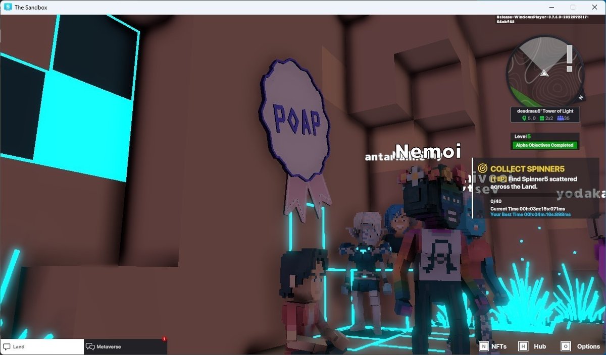 August280A's tweet photo. @TheSandboxGame @deadmau5 I just participated in the #SandboxAlphaS3Giveaway for a chance to win 500 SAND! Found George from the Metaglitch in @deadmau5's Tower of Light, check out my screenshot below!
👇 https://t.co/piXztVbnGj