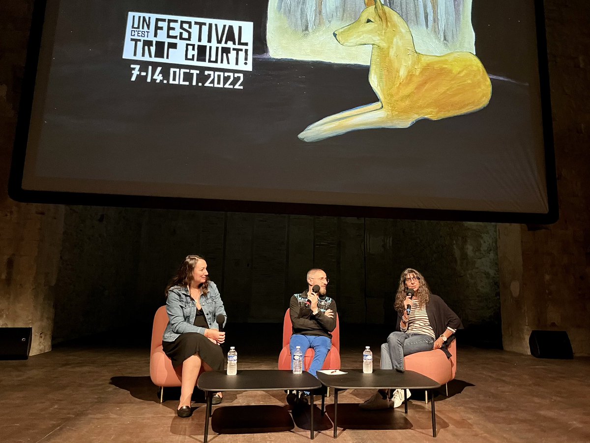 DAAC_nice's tweet photo. Matinée d'@heliotrope_asso avec la réalisatrice Regina Pessoa, le monteur @jercrunchant, l'ingé son Jean Pourchier, @Cannes_Cinema,  pr évoquer les métiers du cinéma devant 250 lycéens de l'@AcademieNice &amp; San Remo ! Merci à UFCTC et @TheatredeNice #EAC https://t.co/uOsrcYqf46