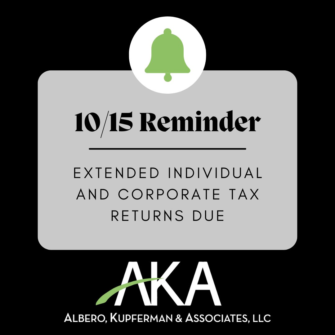 AKAAdvisory's tweet photo. 10/15 deadline reminder! https://t.co/cxToVDzN4t