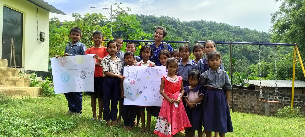 cini_india's tweet photo. On the occasion of #WorldMentalHealthDay TEENLINE has held a session with children of Anganwadi Centre, Maligaon Adimgiri, Assam. https://t.co/SDBeHsdAfP