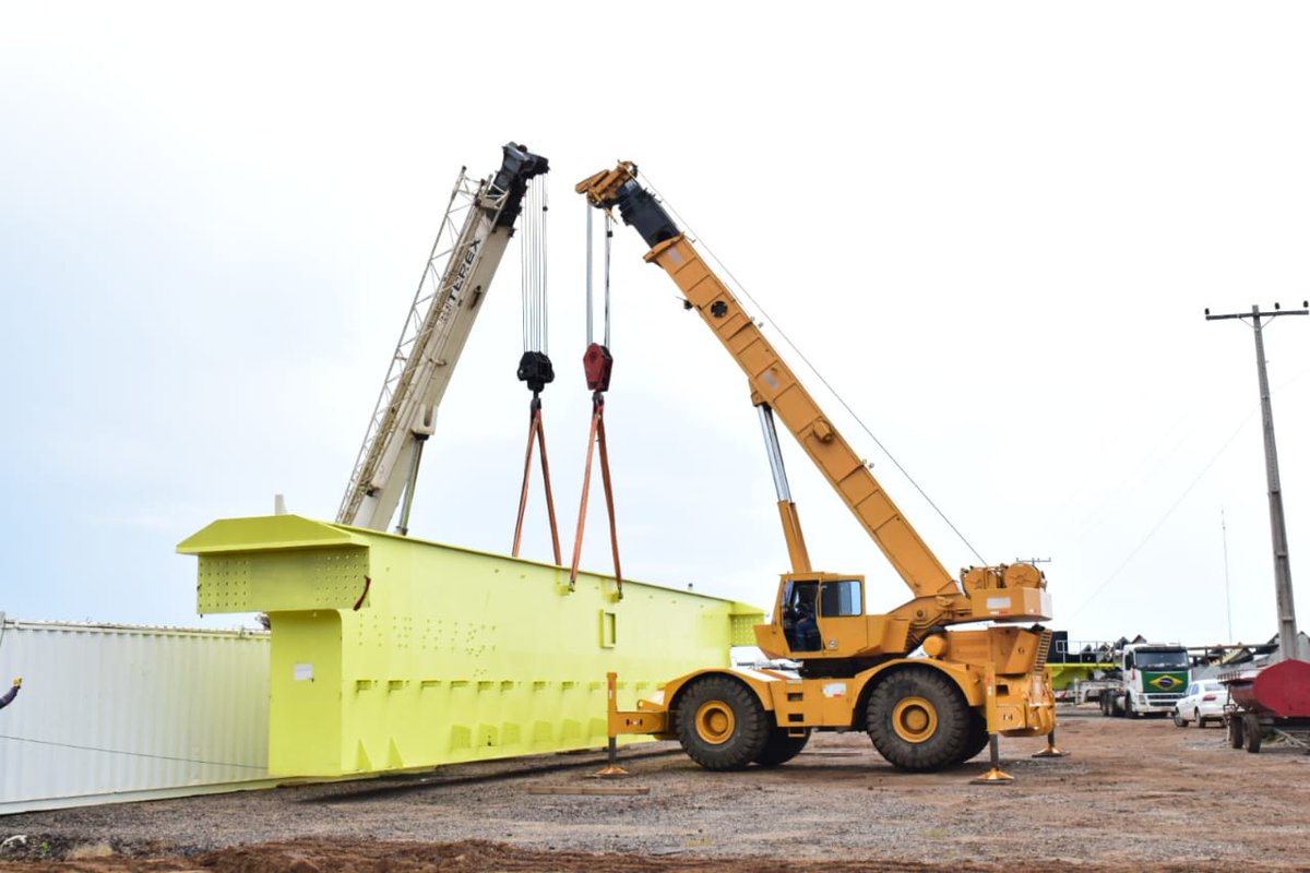 ebypy's tweet image. Aña Cuá recibe componentes del Puente Grúa de 510 toneladas de la Casa de Máquinas. eby.gov.py/2022/10/10/ana…