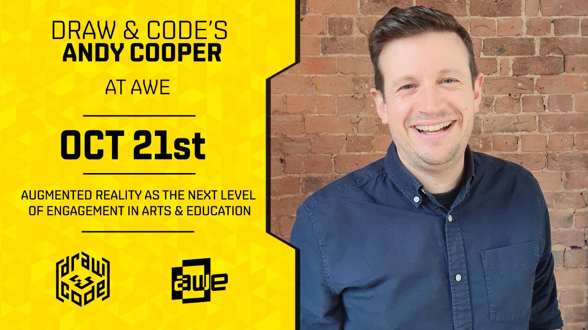 DrawAndCode's tweet photo. Attending #AWE2022 in Lisbon next week? 

Draw &amp; Code's very own co-founder and creative director @Coopalskii will be on a panel at @ARealityEvent to discuss the benefits of #AR and share his own experiences with how #immersive tech can be an impactful teaching tool🚀

#AWE #XR https://t.co/eTmpisoB0I