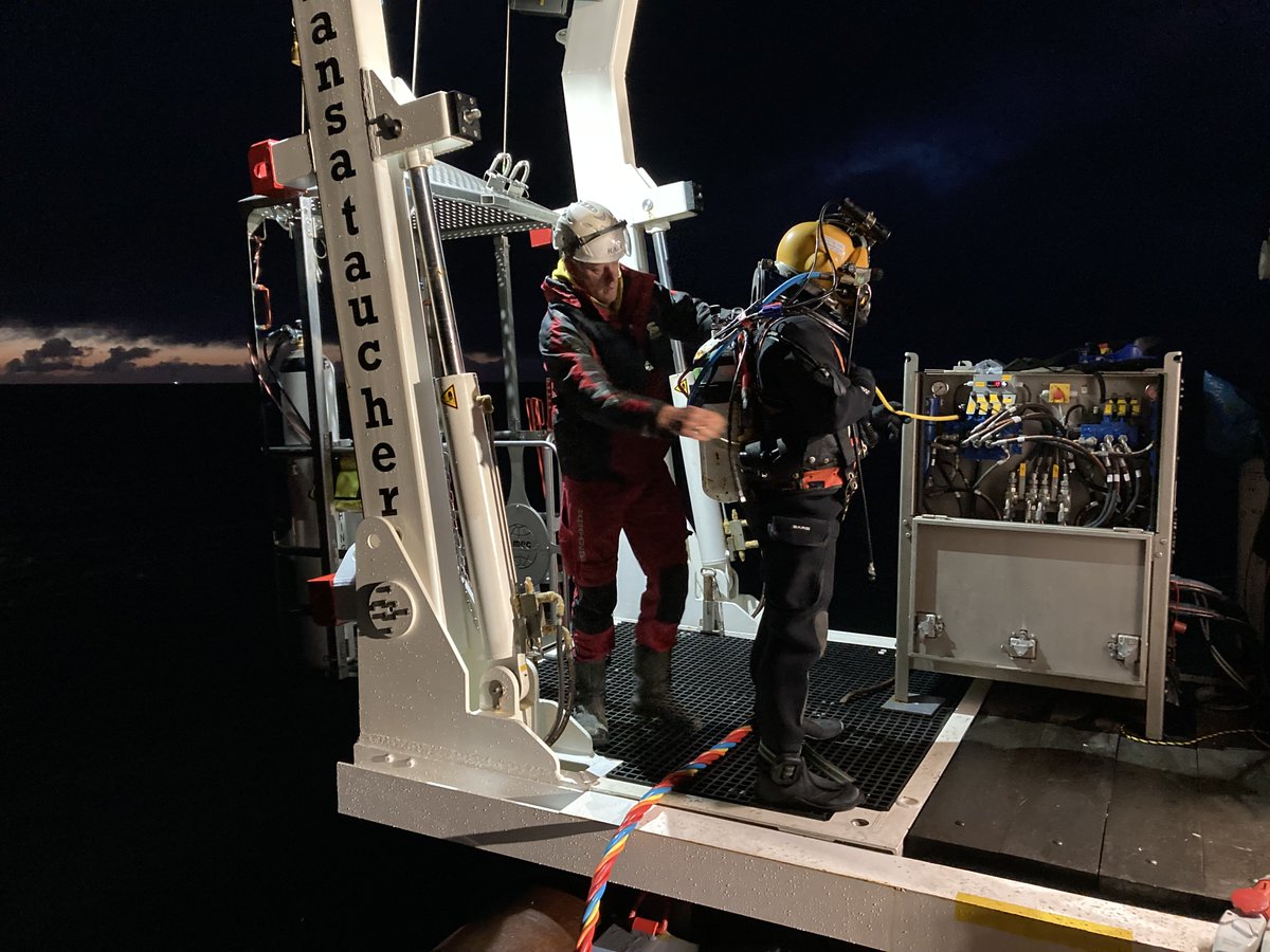 TridentArch's tweet photo. Our marine archaeologists have been rising early to recover the remains of a US B-24 aircraft lost during WWII in Danish waters. Their efforts have not gone unrewarded, as they lifted one of the propellers.  @DoDPAA https://t.co/NHn3RBmiWt