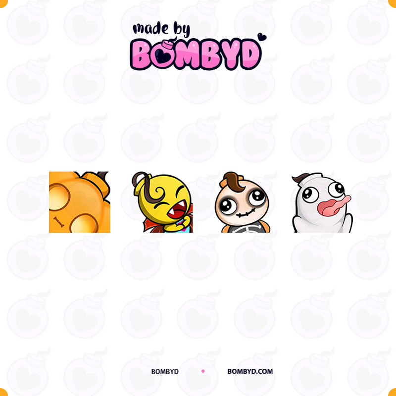 imBombyD's tweet photo. After 5 years I finally made some Halloween emotes for  my own channel. xD Enjoy! https://t.co/3ky4UZaV3d