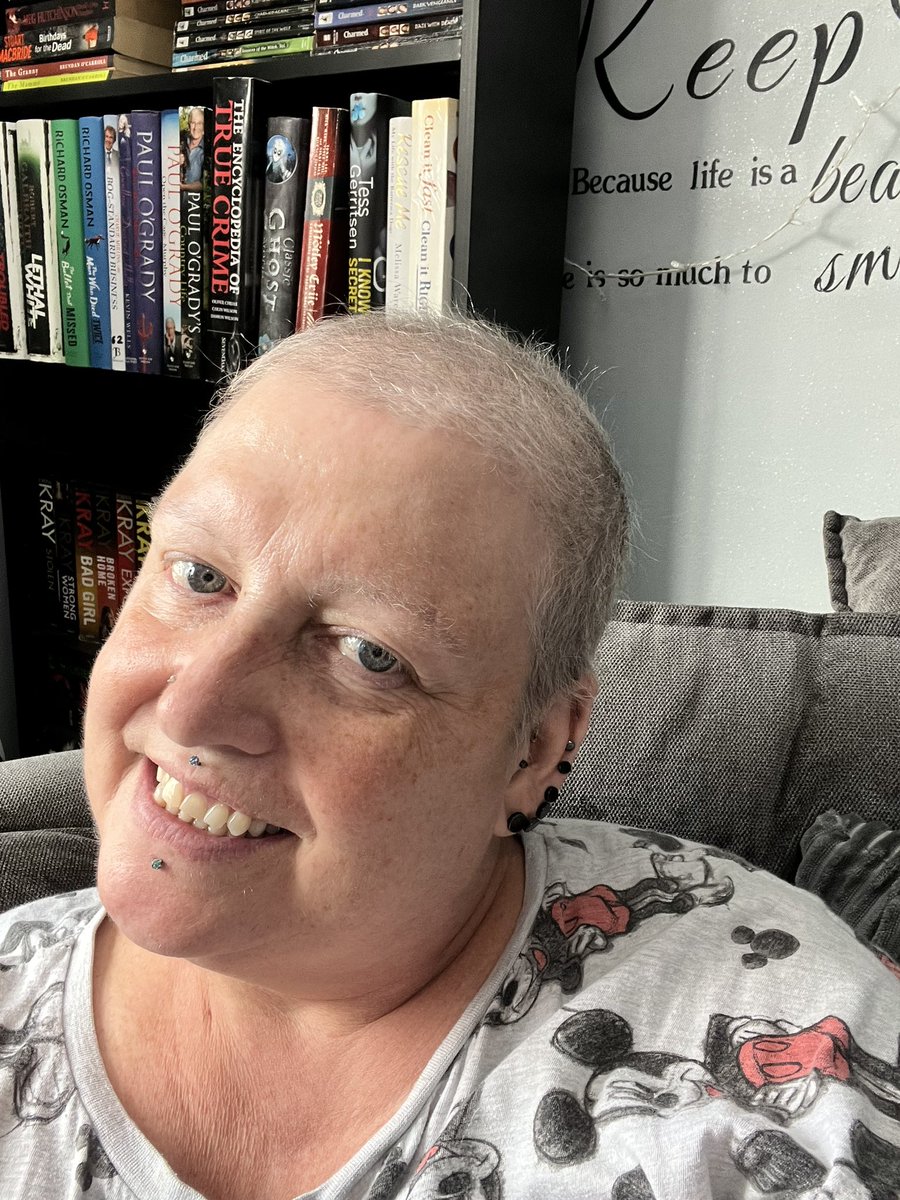 hellcat37's tweet image. Yay hair coming back, cancer stopped growing no more treatment needed