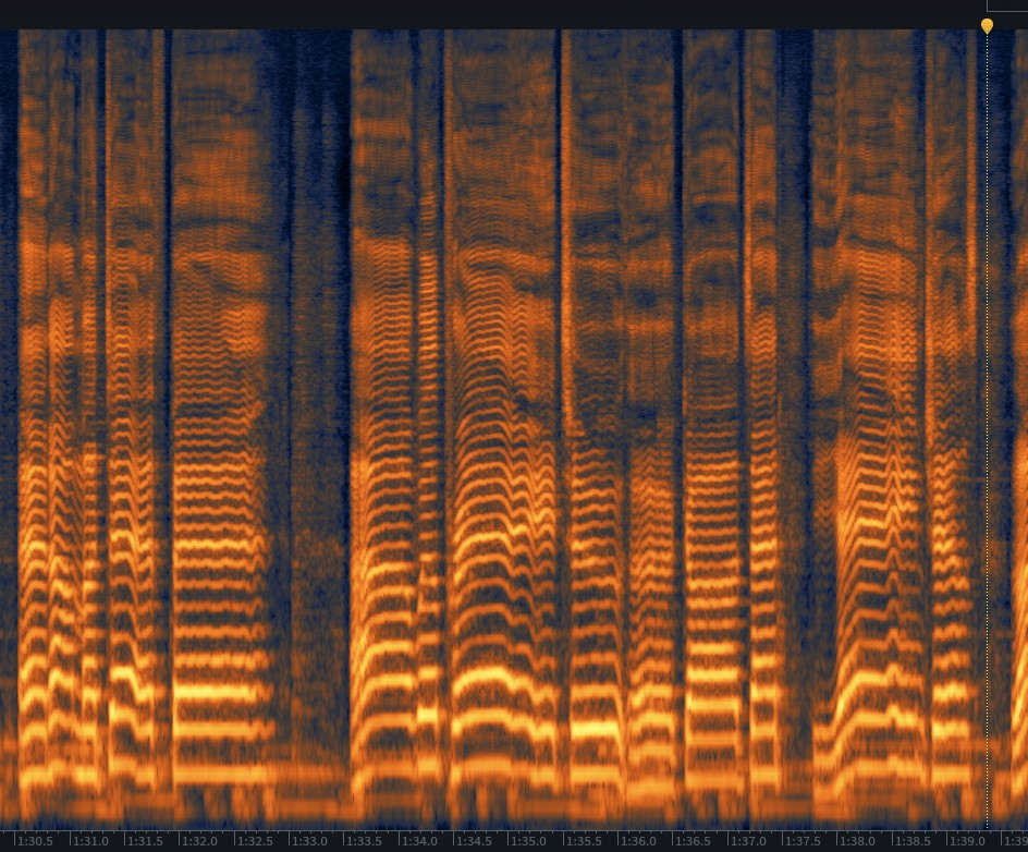 pshelleyaudio's tweet photo. Enjoying a brief Monday morning geekout on singing harmonic waveforms.🎤 These are all my voice but showing the different harmonic weightings and involvement over a few different styles of song and voicings. 

#audiowaveform #izotoperx #singing #sounddesign #voiceacting #estill https://t.co/6TYA0S2vyb