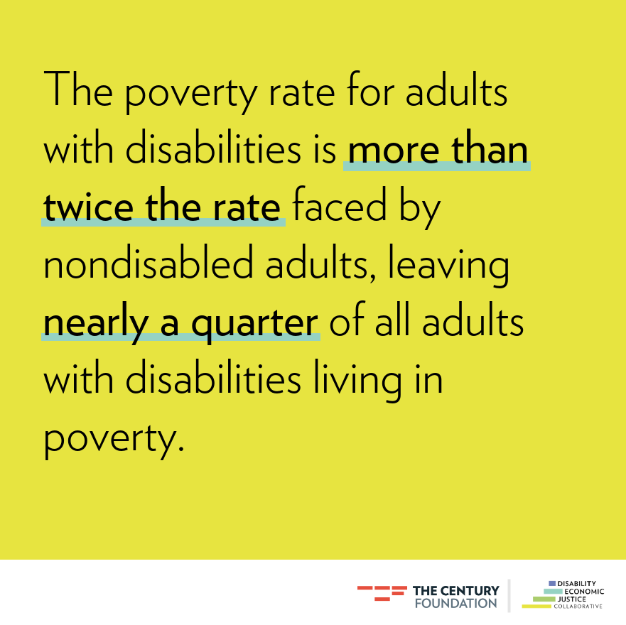 Fact: Disabled people experience poverty at nearly twice the rate of non-disabled people. Barriers to employment—including denial of reasonable #ADA accommodations, biases in hiring, & a lack of accessibility—prevent disabled people from reaching true economic equity. #NDEAM