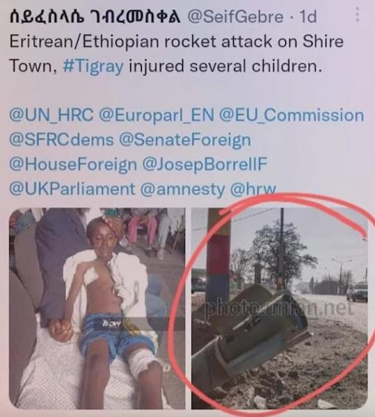 DadimosB's tweet photo. Fake Twitter information. Misinformation. Disinformation. ውሸት ውሸት አጋልጥ
Imagine the photo on the right side is taken from the #UkraineRussianWar. Nobody can fool us. Forget it.
@UN_HRC @EUinDE @Europarl_EN @EU_Commission #SFRCdems @SenateForeign @JosepBorrellF @amnesty https://t.co/qLKXrqFNQX