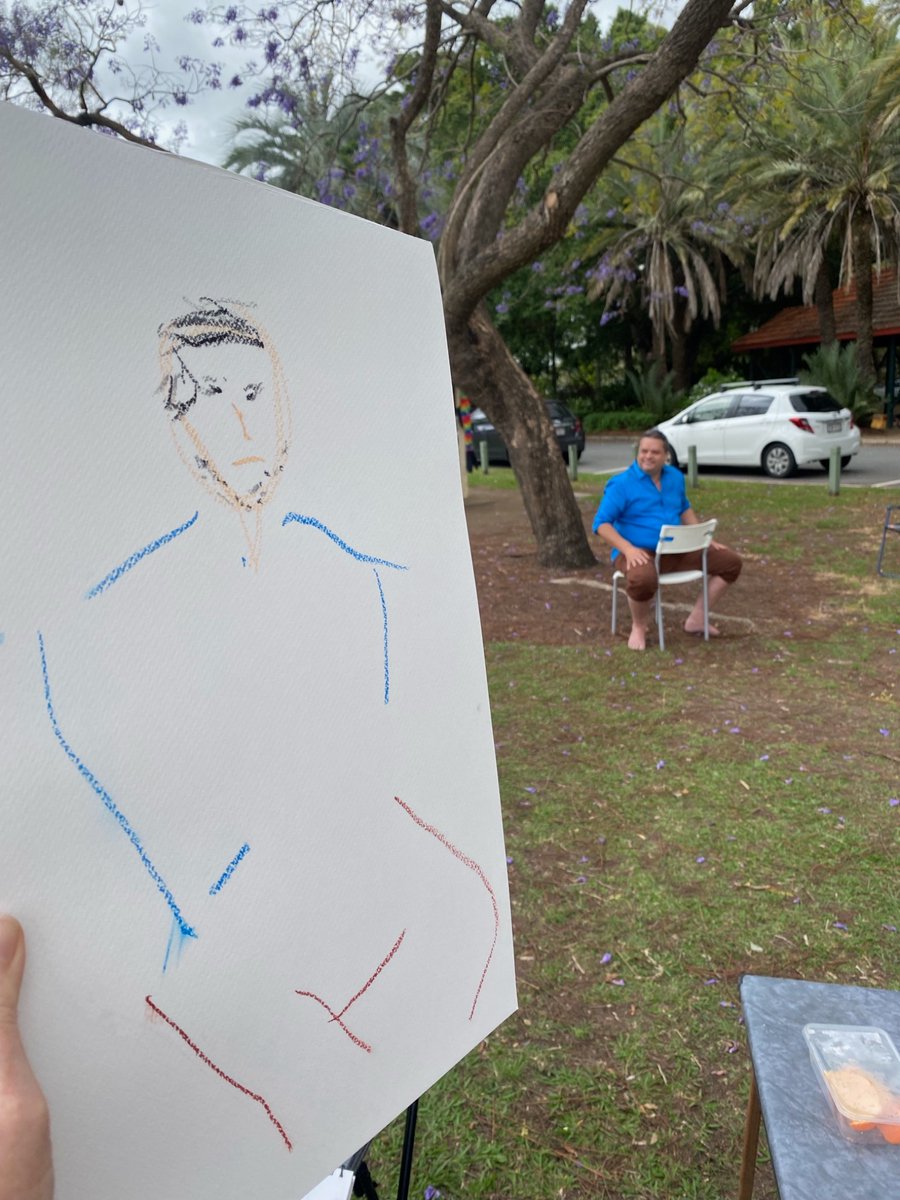 BradTrafficGuy's tweet photo. Thank you to Carol and the wonderful art group for my sketch and being sketched! Such a great experience and also learning different art techniques. I was surrounded by wonderful talented artists 🎨 # TheBradley 📸 @reblev https://t.co/IdhUhWnirS
