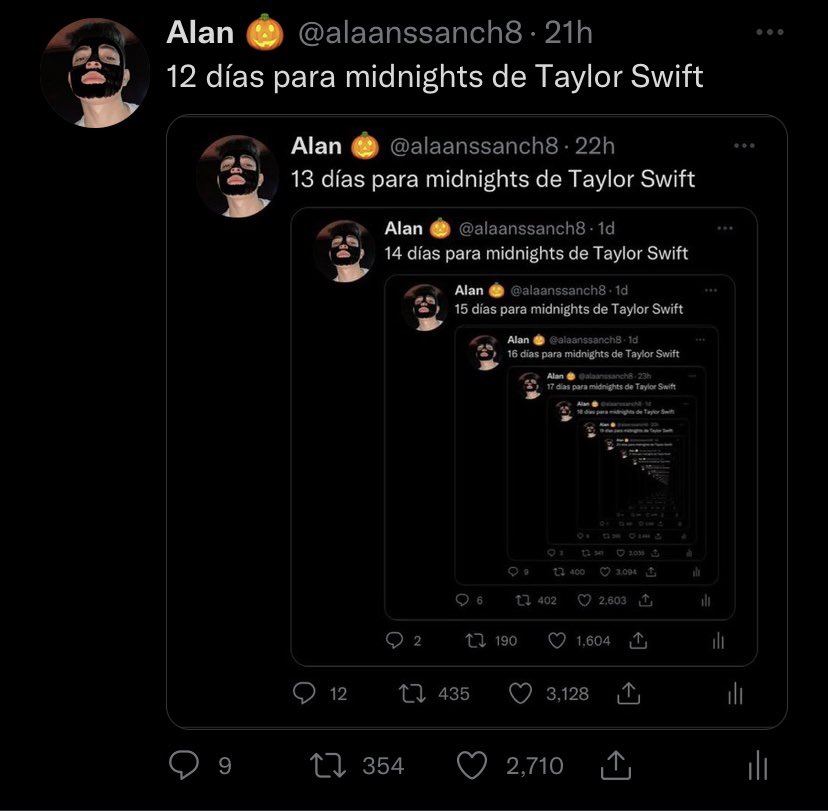 alaanssanch8's tweet photo. 11 días para midnights de Taylor Swift https://t.co/OpuRJlb3Ca