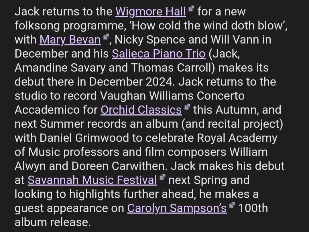 Some very exciting projects past, present and future coming up! @VOCES8 @christophertin @EricWhitacre @wigmore_hall @AFCMTownsville Read more here: percius.co.uk/news/jack-lieb… 15 October's online concert tickets: livefromlondon.org/thelostbirds-w…