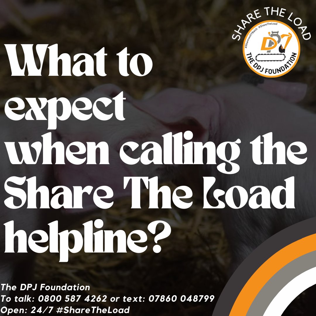 dpjfoundation's tweet photo. #AgMentalHealthWeek #WorldMentalHealthDay 
What happens when you contact the #ShareTheLoad?

If you’re feeling like you might benefit from having a chat with someone, please contact our CONFIDENTIAL 24/7 helpline. 
Call 0800 587 4262 or text us on 07860 048799.
You are not alone https://t.co/Zqygy2MpXe