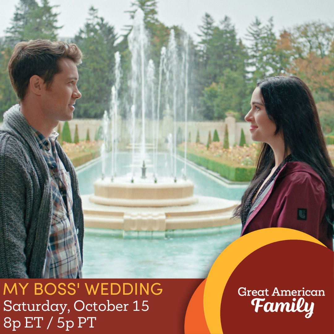 Enjoy our final #AutumnHarvest premiere, 'My Boss' Wedding,' Saturday, October 15, 8p ET / 5p PT, with Drew Seeley and Holly Deveaux! #MyBossWedding #AutumnHarvest #GreatAmericanFamily #WelcomeHome