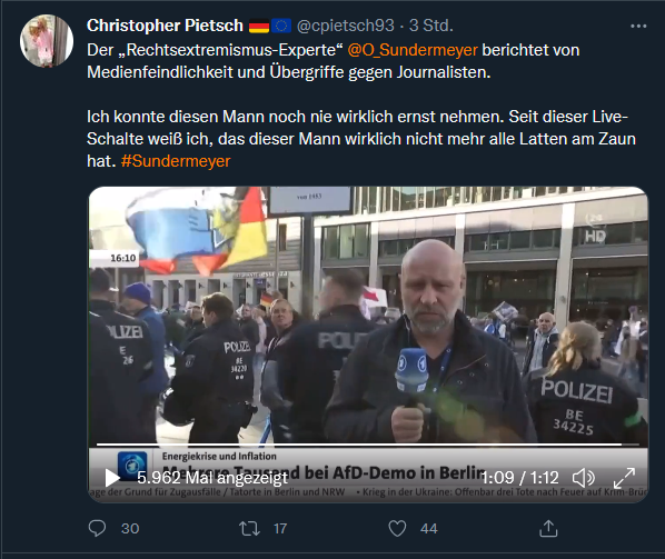 watch_union's tweet photo. Neues vom #CDU'ler aus #Cottbus Christopher #Pietsch. 

Heute gibt es #ÖRR-Feindlichkeit im Angebot. /TN #Brandenburg #Sundermeyer https://t.co/M3CehlGG0X