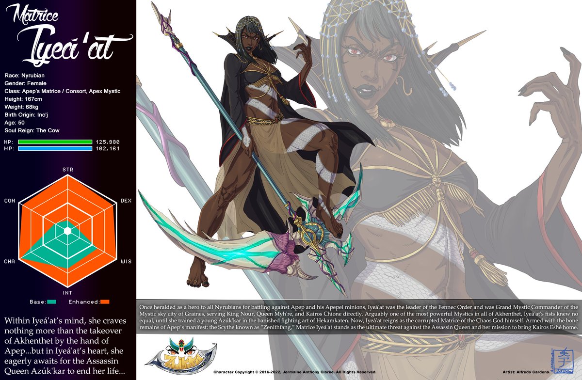 #ProjectAzúkkar

Project Azúk'kar Character 36: Matrice Iyeá'at.

Artist: Alfredo Cardona instagram.com/acecore2kx/

Read more, here: facebook.com/photo/?fbid=43…

Follow us on Instagram, Facebook and Twitter for all updates.

facebook.com/azukkarofficia…

instagram.com/azukkarofficia…

#EpicFAD