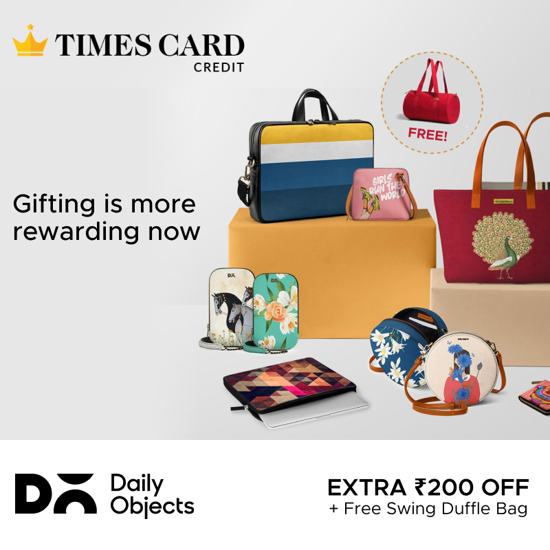 This festive season, get love, discount and a free swing duffle bag with your purchase from <a href="/daily_objects/">DailyObjects</a> only with HDFC Bank Times Card Credit.

#gift #love #festival #festive #festiveseason #gifting #bag #freegift #quirky #offers #promotions #deals